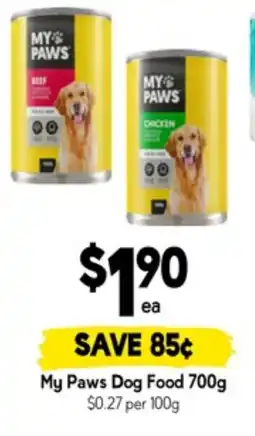Drakes My paws dog food offer