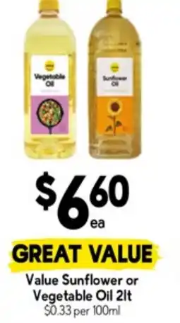 Drakes Value sunflower or vegetable oil offer