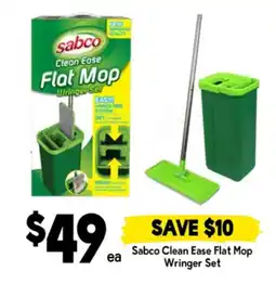 Drakes Sabco clean ease flat mop wringer set offer
