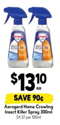 Drakes Aerogard home crawling insect killer spray offer