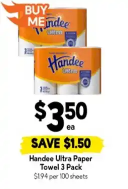 Drakes Handee ultra paper towel offer