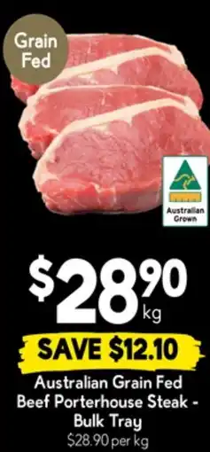 Drakes Australian grain fed beef porterhouse steak offer