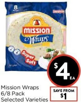 Foodworks Mission Wraps offer