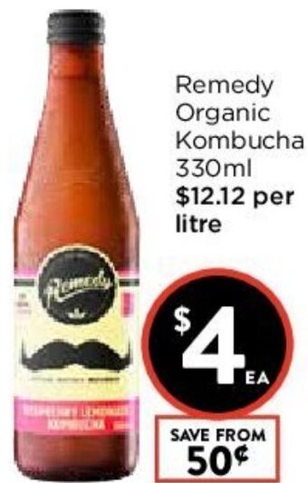 Foodworks Remedy Organic Kombucha 330ml offer