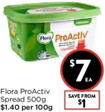 Foodworks Flora ProActiv Spread 500g offer