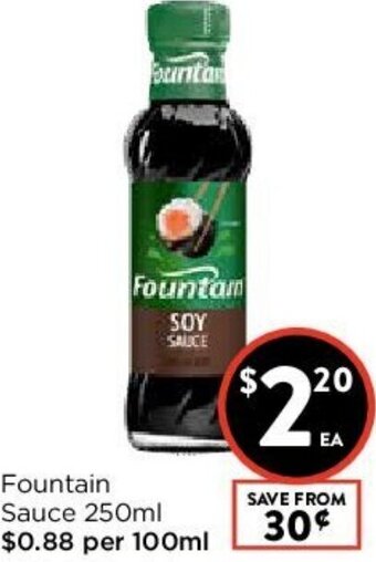 Foodworks Fountain Sauce 250ml offer