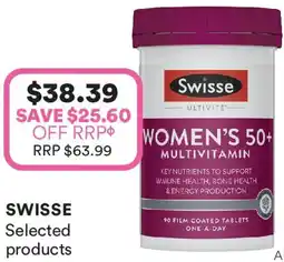 Priceline Swisse ultivite women's 50+ multivitamin offer