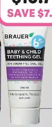 Priceline Brauer baby & child teething gel offer