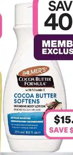 Priceline Palmer's cocoa butter formula body lotion offer