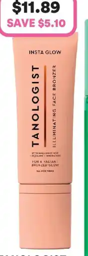 Priceline Tanologist brightening daily glow medium to dark gradual tan lotion offer