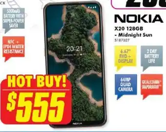 The Good Guys Nokia X20 128Gb-Midnight Sun offer