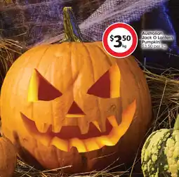Coles Australian Jack O Lantern Pumpkin offer