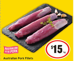 IGA Australian pork fillets offer