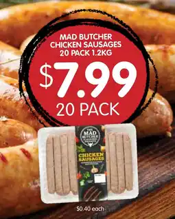 Spudshed Mad butcher chicken sausages offer