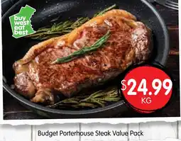Spudshed Budget porterhouse steak value pack offer