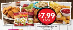 Spudshed Quality food frozen chicken zoobies, bites, nuggets or tenders offer