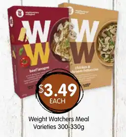 Spudshed Weight watchers meal varieties offer