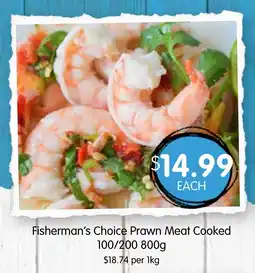 Spudshed Fisherman's choice prawn meat cooked offer