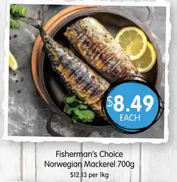 Spudshed Fisherman's choice norwegian mackerel offer