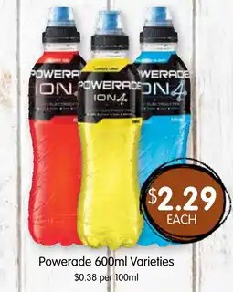 Spudshed Powerade varieties offer