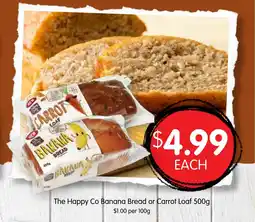 Spudshed The happy co banana bread or carrot loaf offer