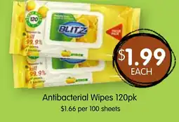 Spudshed Antibacterial wipes offer