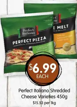 Spudshed Perfect italiano shredded cheese varieties offer