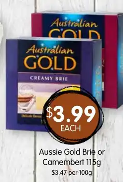 Spudshed Aussie gold brie or camembert offer