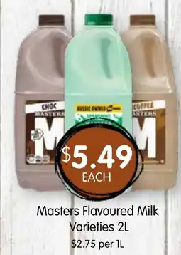 Spudshed Masters flavoured milk varieties offer