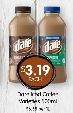 Spudshed Dare iced coffee varieties offer