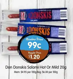 Spudshed Don donskis salami hot or mild offer