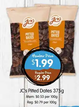 Spudshed Jc's pitted dates offer