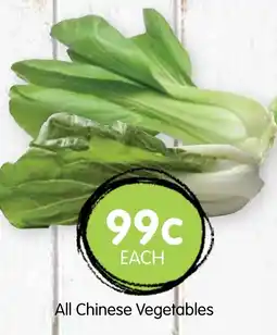 Spudshed All chinese vegetables offer