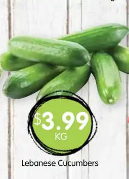 Spudshed Lebanese cucumbers offer