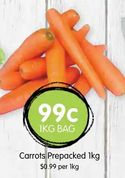 Spudshed Carrots prepacked offer
