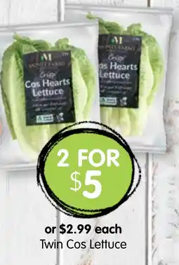 Spudshed Twin cos lettuce offer