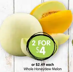 Spudshed Whole honeydew melon offer