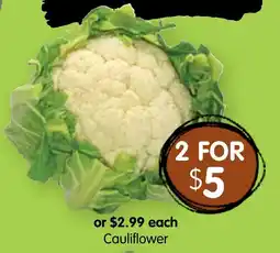 Spudshed Cauliflower offer