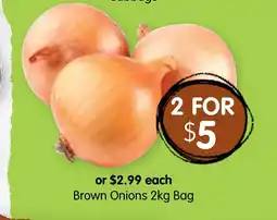 Spudshed Brown onions bag offer