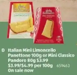 ALDI Italian mini limoncello panettone offer