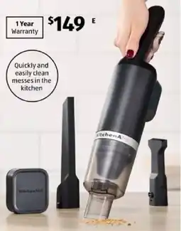 ALDI Kitchenaid go cordless kitchen vacuum with battery offer