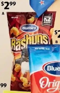 ALDI Bluebird rashuns cheesy bacon attack offer
