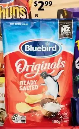 ALDI Bluebird originals chips ready salted offer
