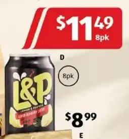 ALDI L&p soft drink offer
