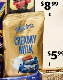 ALDI Whittaker's creamy milk sharepack offer