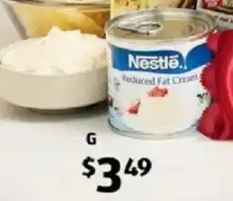 ALDI Nestlรฉ reduced fat cream offer