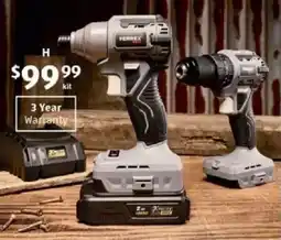 ALDI 20v brushless hammer drill and impact driver kit offer