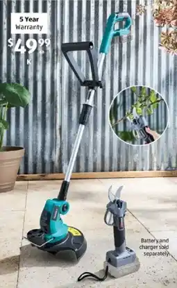 ALDI 20v line trimmer skin or 20v brushless pruning secateur skin offer