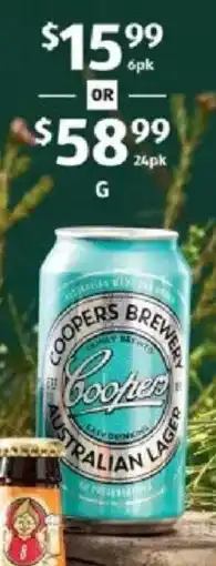 ALDI Coopers australian lager offer
