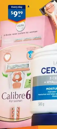 ALDI Lacura essentials razor system 6 blade kit offer